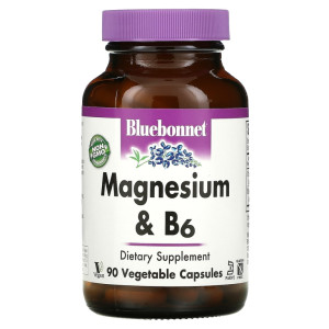 Bluebonnet, Magnesium & B6, 90 капс