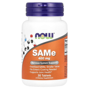 NOW, SAM-E 400 мг, 30 табл