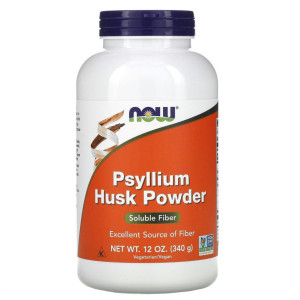 NOW, Psyllium Husk Powder, 340 г (38 порций)