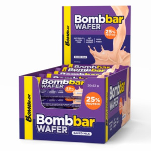 BOMBBAR, Батончик вафельный с молочно-ореховой пастой со вкусом, 32 г