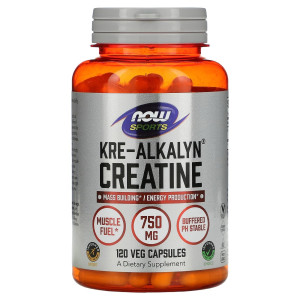 NOW, Kre-Alcalyn 750 мг, 120 капс (60 порций)