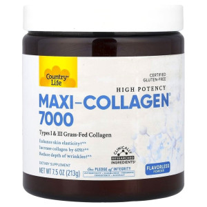 Country Life, Maxi-Collagen 7000, 213 г (30 порций)