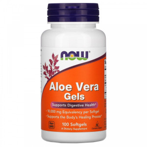 NOW, Aloe Vera 10000 мг, 100 капс (50 порций)
