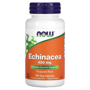 NOW, Echinacea 400 мг, 100 капс (50 порций)