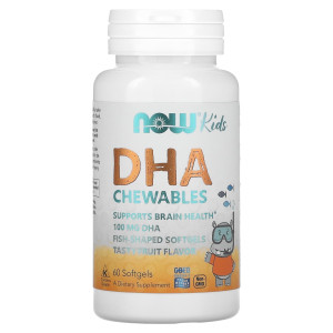 NOW, DHA Kids, 60 капс (30 порций)