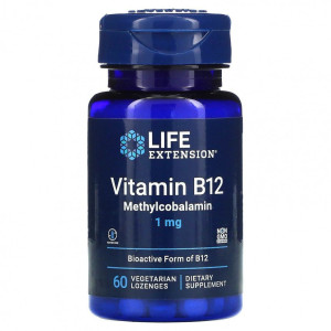 Life Extension, B12 метилкобаламин, 60 паст (60 порций)