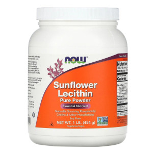 NOW, Sunflower Lecithin, 454 г (45 порций)
