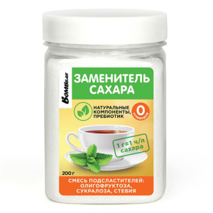 BOMBBAR, Смесь подсластителей на основе олигофруктозы, 200 г