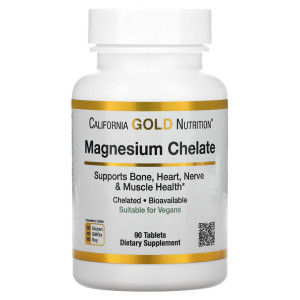 California Gold Nutrition, Magnesium Chelate, 90 табл (45 порций)