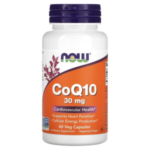 NOW, CoQ10 30 мг, 60 капс (60 порций)