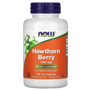 NOW, Hawthorn Berry 540 мг, 100 капс (50 порций)