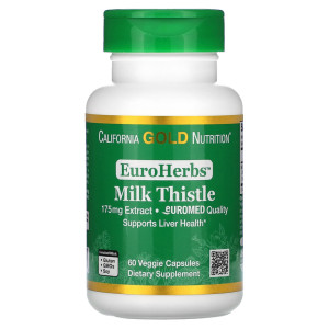 California Gold Nutrition, Milk Thistle 175 мг, 60 капс (60 порций)