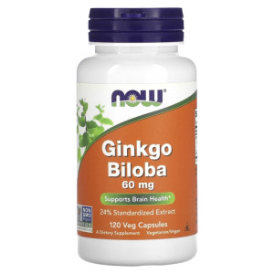 NOW, Ginkgo Biloba 60 мг