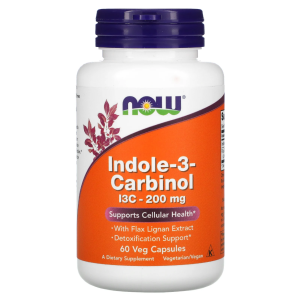 NOW, Indole-3-Carbinol 200 мг, 60 капс (60 порций)