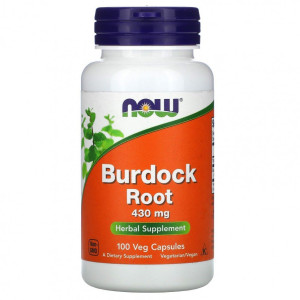 NOW, Burdock Root 430 мг, 100 капс (50 порций)