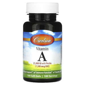 Carlson, Vitamin A 25000 МЕ, 100 табл (100 порций)