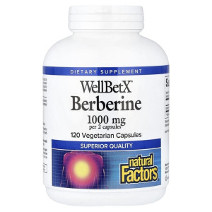 Natural Factors, WellBetX Berberine 500 мг