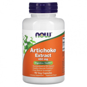 NOW, Artichoke Extract 450 мг, 90 капс (90 порций)