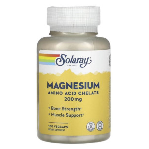 Solaray, Magnesium 200 мг, 100 капс (100 порций)