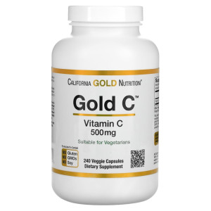 California Gold Nutrition, Vitamin C 500 мг, 240 капс (240 порций)
