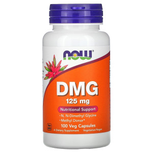 NOW, DMG 125 мг, 100 капс (100 порций)