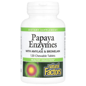 Natural Factor, Papaya Enzymes, 120 табл (120 порций)