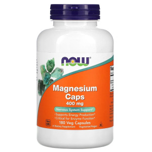 NOW, Magnesium 400 мг, 180 капс (180 порций)