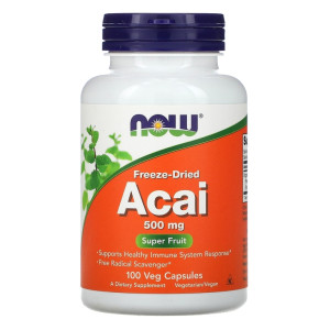 NOW, Acai 500 мг, 100 капс (50 порций)