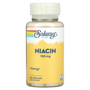 Solaray, Niacin 100 мг, 100 капс (100 порций)
