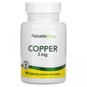Natures Plus, Copper 3 мг