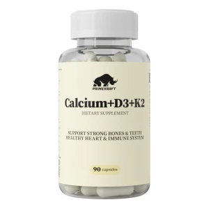 Primekraft, Calcium + D3 + K2, 90 капс (30 порций)