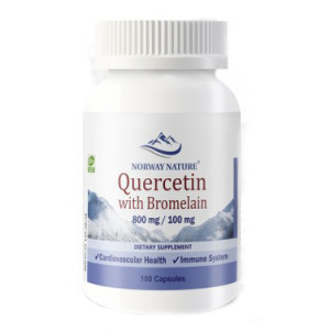 Norway Nature, Quercetin 800 мг with Bromelain 100 мг, 100 капс