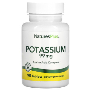 Natures Plus, Potassium 99 мг, 90 табл (90 порций)